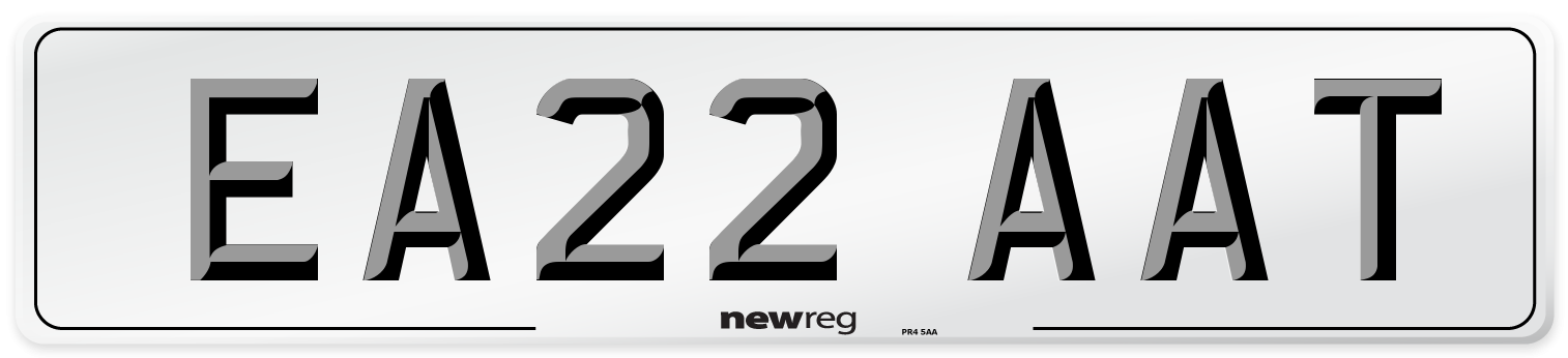 EA22 AAT Number Plate from New Reg